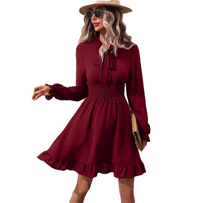 Robe légère pour femmes avec fronces et détail de nœud Chic und Stil
