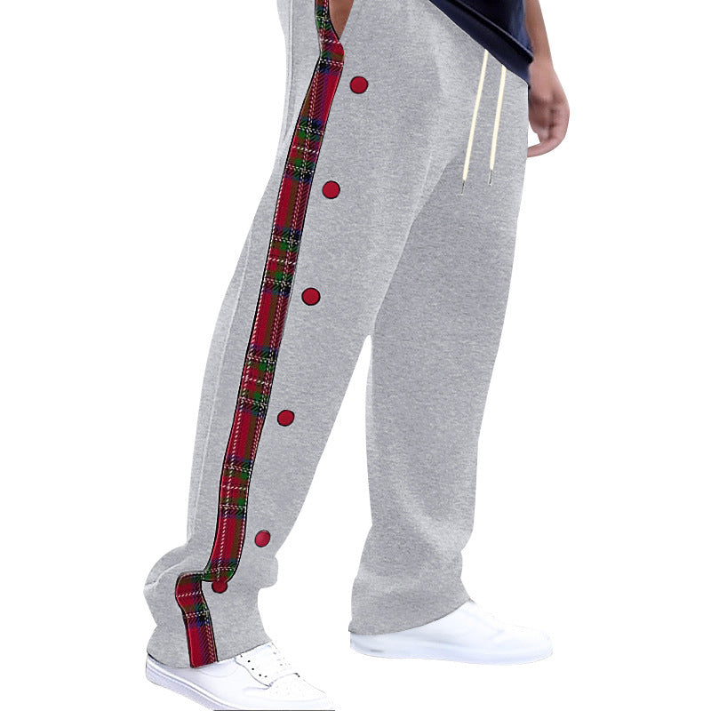 Casual cargo pants for men with snap buttons and trendy pattern Chic und Stil