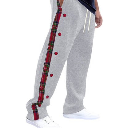 Casual cargo pants for men with snap buttons and trendy pattern Chic und Stil