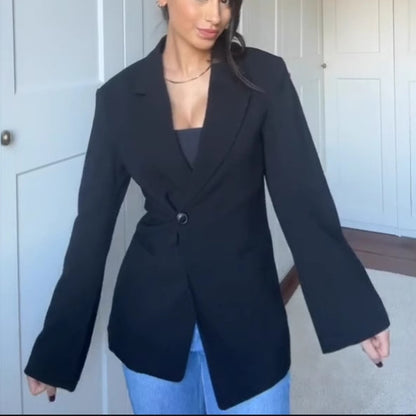 Dames Blazer Oversized Élégant Chic und Stil