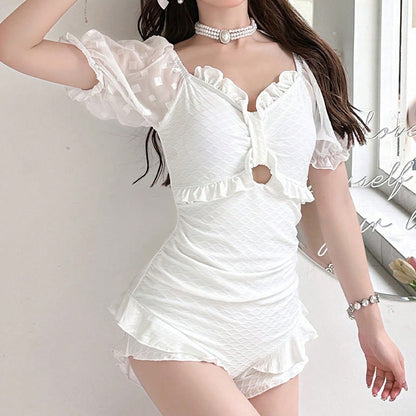 Maillot de bain à manches volantées femme Chic und Stil