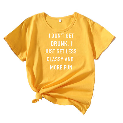 Dames Casual Humour Citation T-shirt Chic und Stil