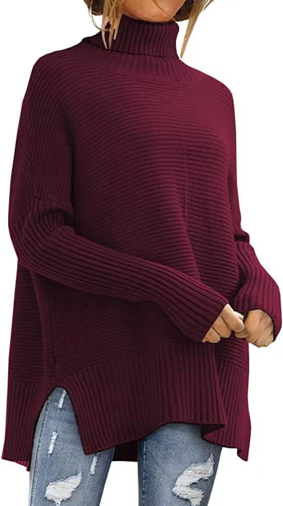 Dames Pull à col roulé confortable Chic und Stil