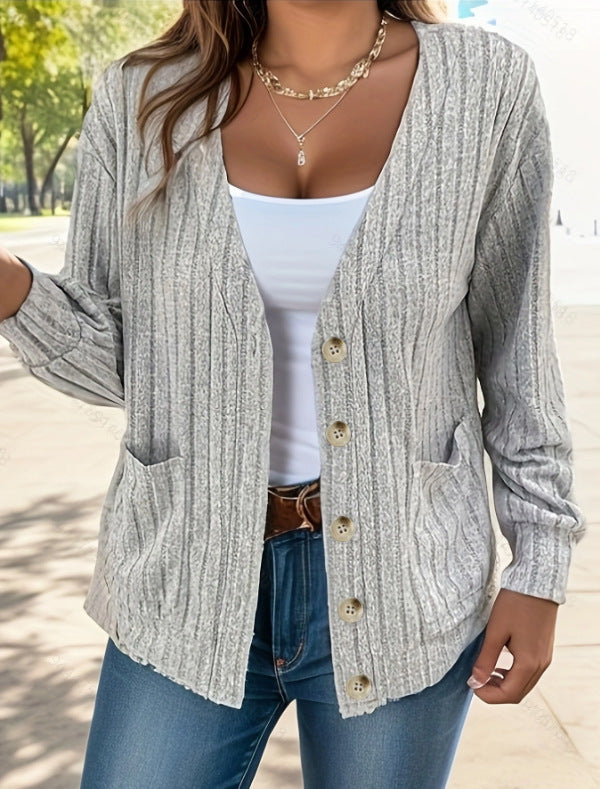 Cardigan à boutons texturé pour femmes Chic und Stil
