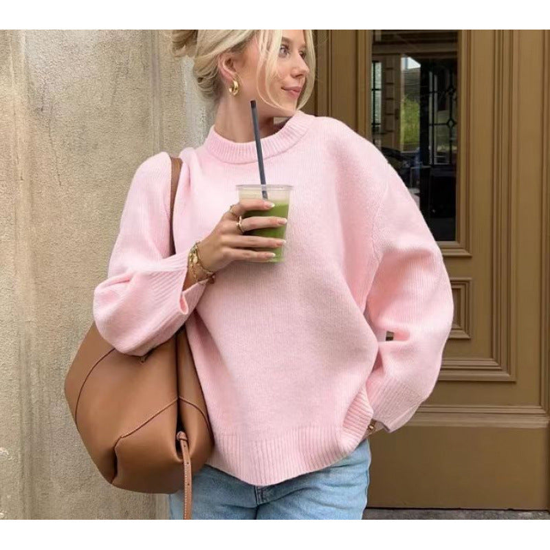 Dames Pull Court Confortable Tricoté Chic und Stil