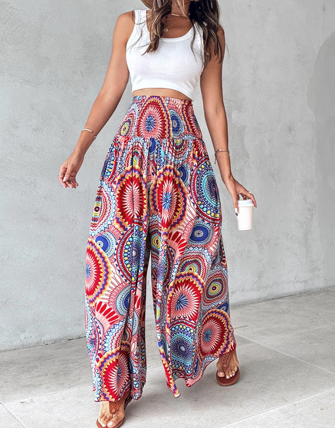 Chic and Style Tropical Wide Leg Pants for Women