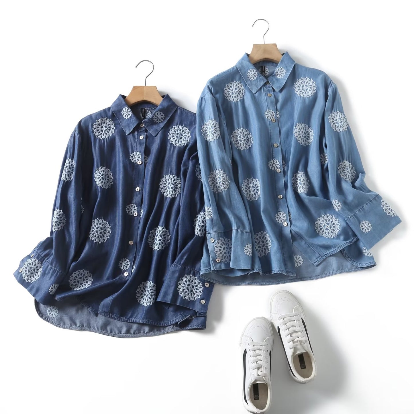 Chemisier pour femmes avec design floral brodé Chic und Stil