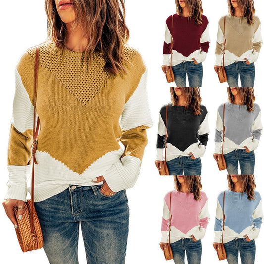 Pull femme avec des motifs géométriques Chic und Stil