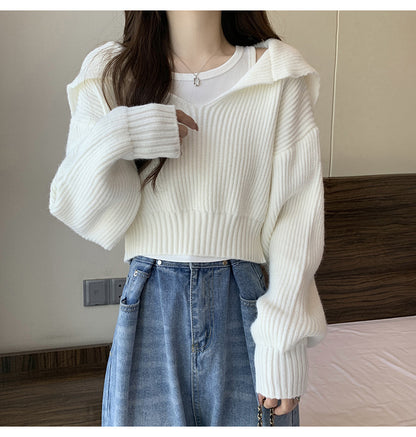 Dames pull-over V douillet avec capuche et coupe oversize Chic und Stil