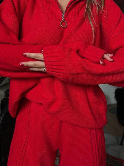 Chic and Style women's knit sweater and leisure pants set