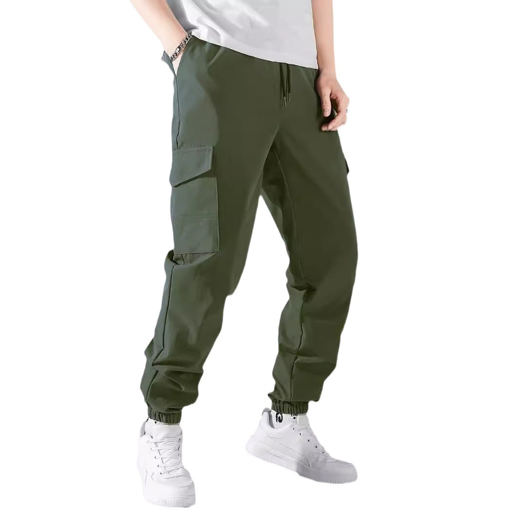 Men's cargo pants with elastic waistband and practical side pockets Chic and Style