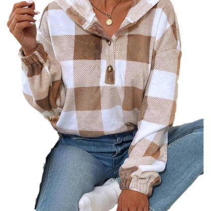 Ladies Vichy Pullover Cozy Chic and Style