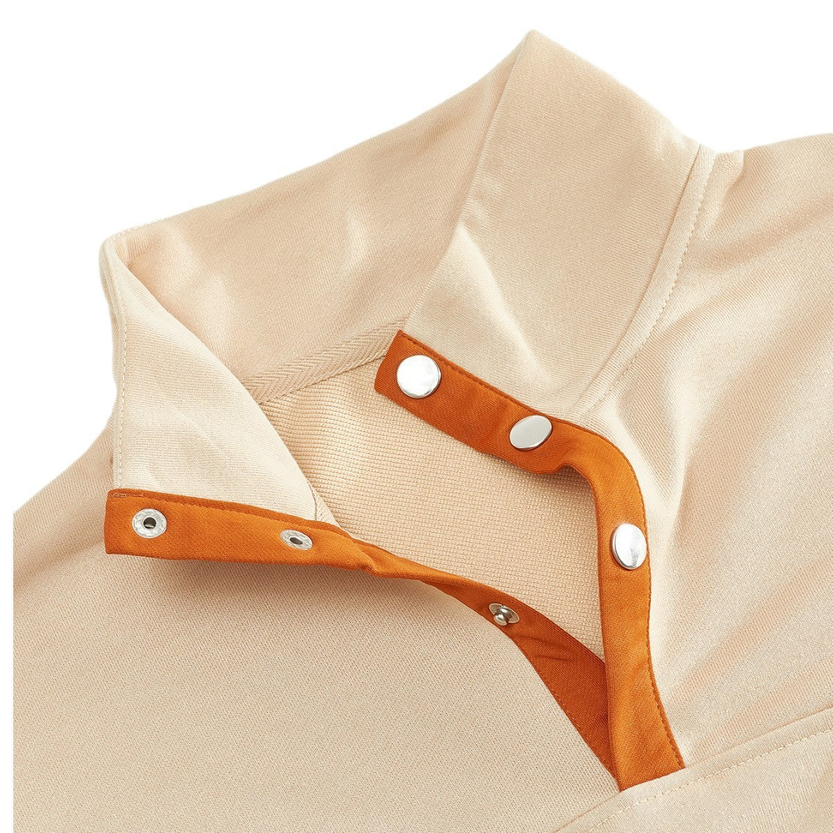 Men's fleece pullover with modern high collar and applied chest pocket Chic und Stil