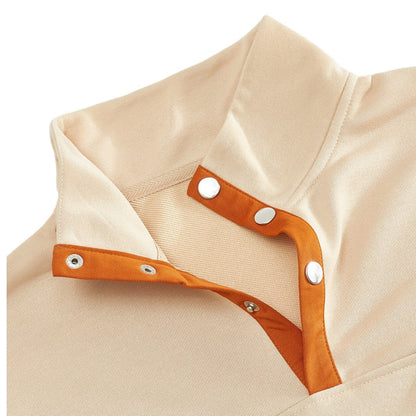 Men's fleece pullover with modern high collar and applied chest pocket Chic und Stil