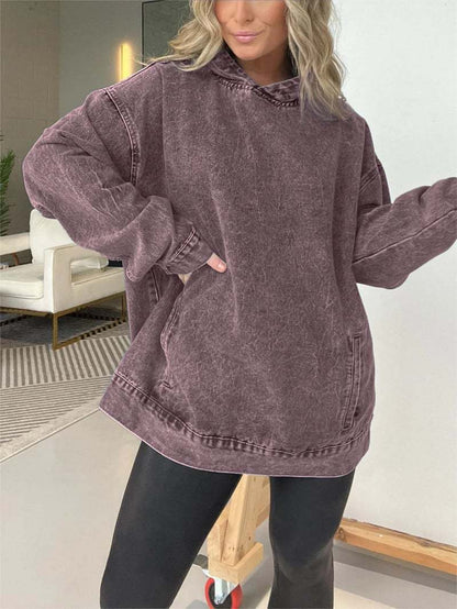 Dames hoodie en denim surdimensionné Chic und Stil