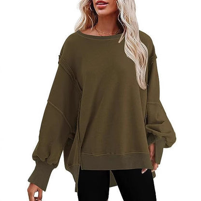 Damen Oversize Sweatshirt avec des manches ballonnantes Chic und Stil