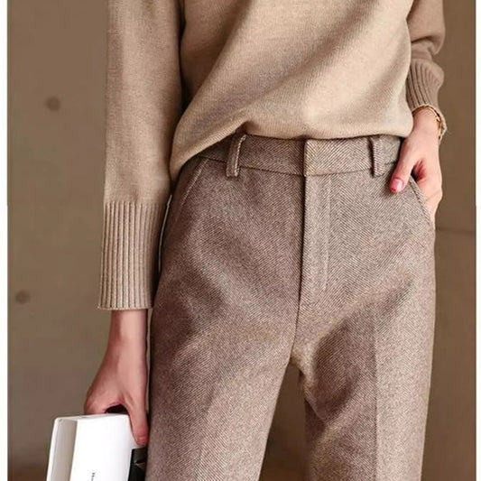 Pantalon sur mesure en chevron pour femmes Chic und Stil