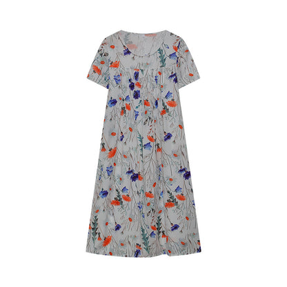 Robe midi femme à fleurs avec design plissé Chic und Stil