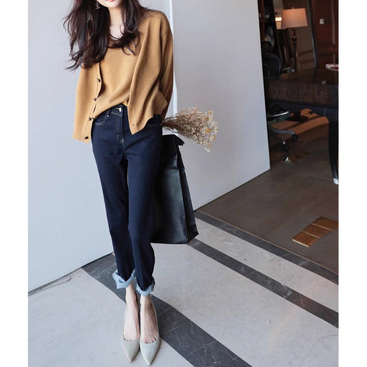 Women's Cashmere Soft Cardigan Chic und Stil