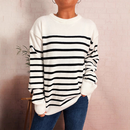 Pull femme décontracté rayé avec coupe moderne Chic und Stil
