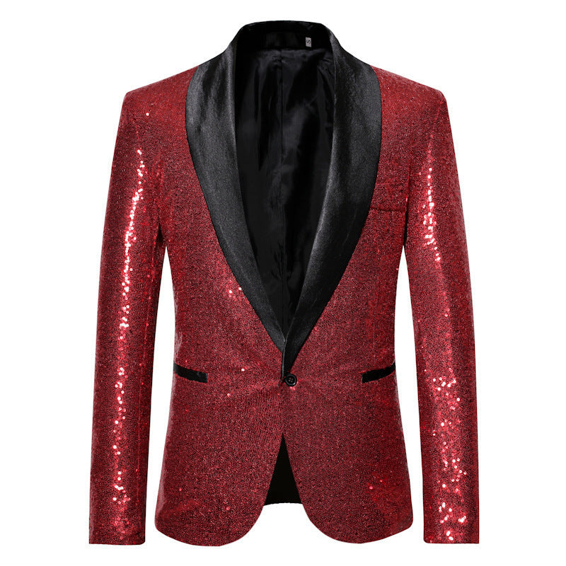 Dames Bl sparkling blazer avec revers noir Chic und Stil