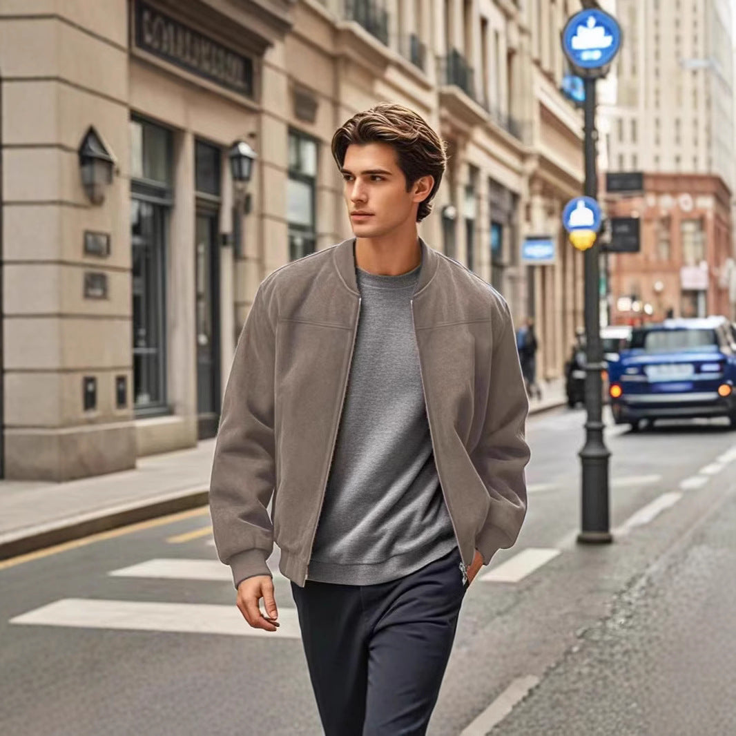 Veste bomber décontractée pour hommes avec col haut et poches pratiques Chic und Stil