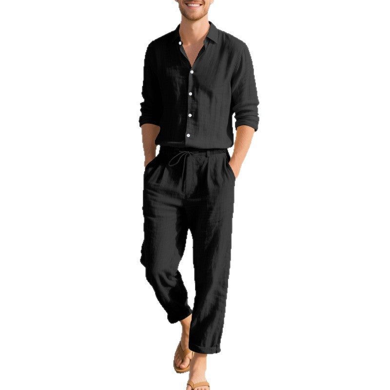 Casual linen pants for men with adjustable drawstring and modern fit Chic and Style
