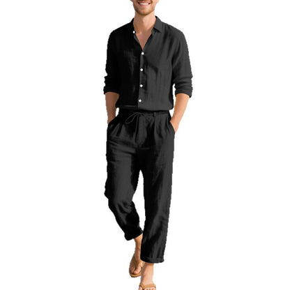 Casual linen pants for men with adjustable drawstring and modern fit Chic and Style