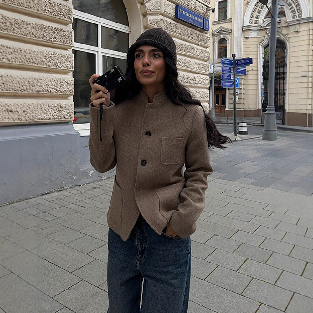 Dames Designer Laine Veste Chic und Stil