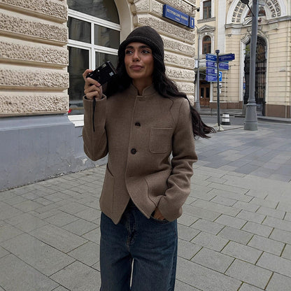 Dames Designer Laine Veste Chic und Stil