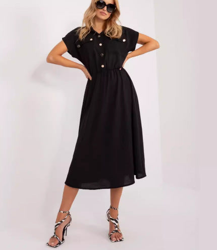 Robe chemise à manches courtes de loisirs pour femmes Chic und Stil