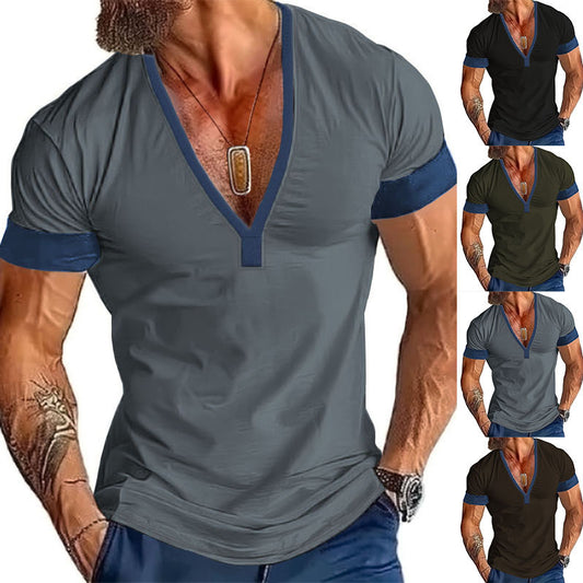 T-shirt homme col V Chic und Stil