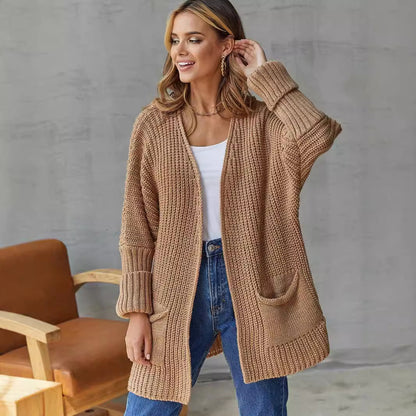Dames Grand cardigan en tricot avec poches Chic und Stil
