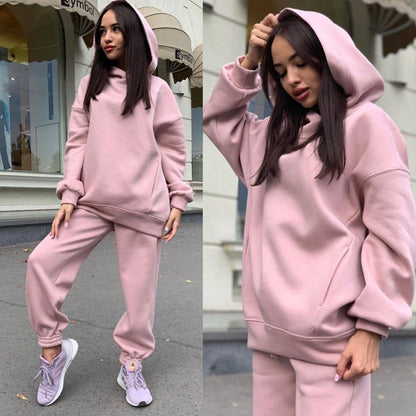 Dames Ensemble de hoodie et de jogging sportif au design décontracté avec capuche Chic und Stil