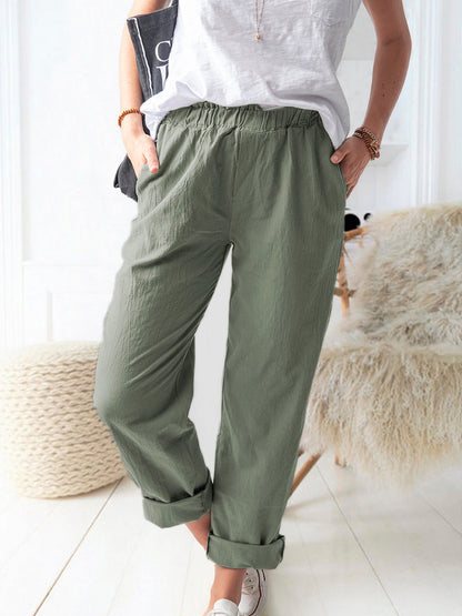 Casual tailored linen pants for women Chic and Style
