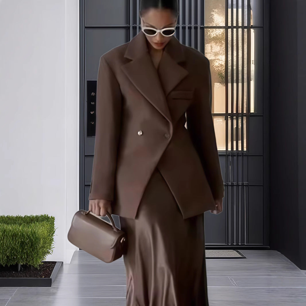 Dames Élégante et stylée veste double boutonnage Chic und Stil