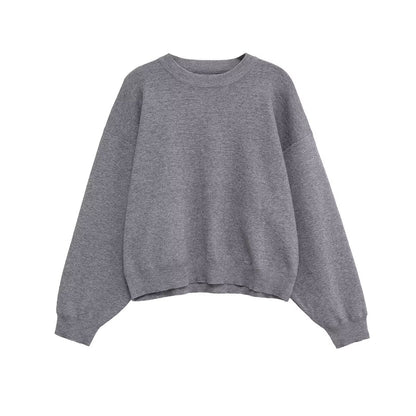 Dames pull-over décontracté oversize en tissu de sweat doux Chic und Stil