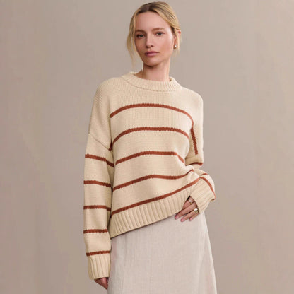Pull en tricot pour femmes avec un large motif à rayures et une coupe décontractée Chic und Stil