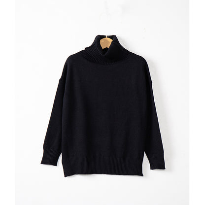 Pull décontracté pour femmes avec col montant et coupe large Chic und Stil