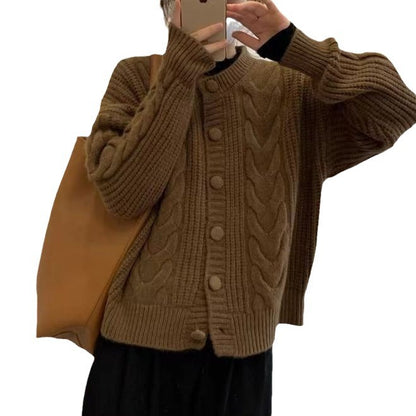 Dames cardigan met nostalgisch kabelpatroon Chic und Stil