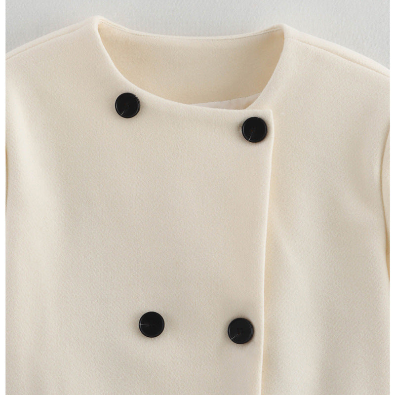 Dames élégant manteau d'hiver avec solution de boutons doubles et de poches Chic und Stil