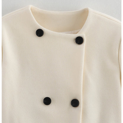 Dames élégant manteau d'hiver avec solution de boutons doubles et de poches Chic und Stil