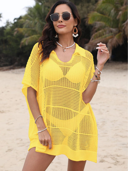 Ladies Lightweight Crochet Swimsuit Cover Top Tunic Chic and Style