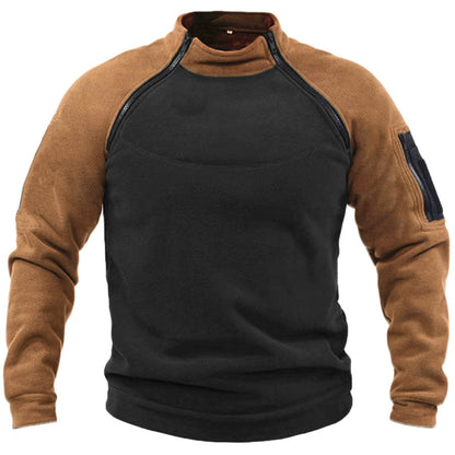 Pull-over en polaire fonctionnel pour homme avec col montant Chic und Stil