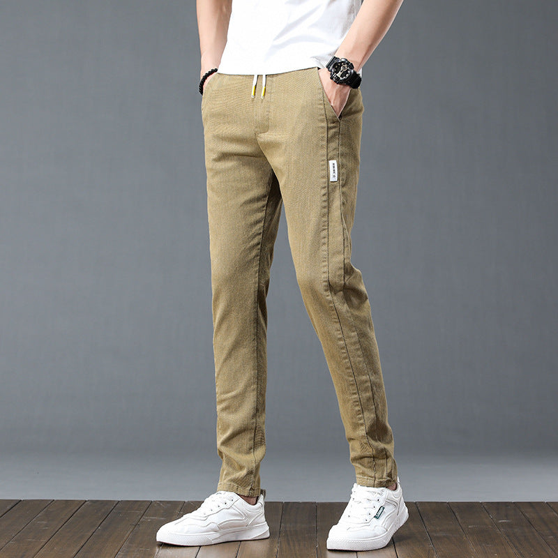 Casual cotton pants for men with adjustable waist and practical pockets Chic and Style