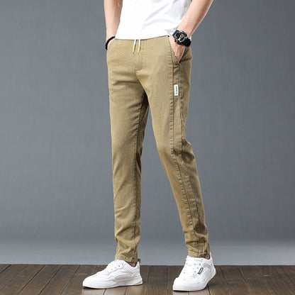 Casual cotton pants for men with adjustable waist and practical pockets Chic and Style