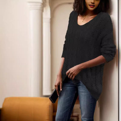 Pull en tricot pour femmes avec une optique de crochet aérée et une coupe ample Chic und Still