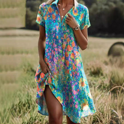Robe chemise midi polyvalente pour femmes Chic und Stil