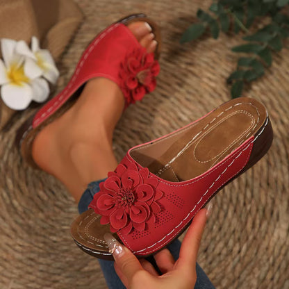 Sandales à glissière fleuries pour femmes Chic und Stil