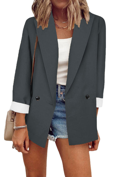 Dames blazer oversized décontracté avec des détails modernes Chic und Stil